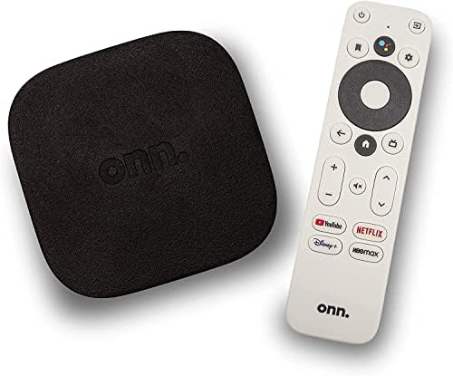 onn Android TV 4K UHD - Dispositivo de transmisión con control remoto por voz y cable HDMI